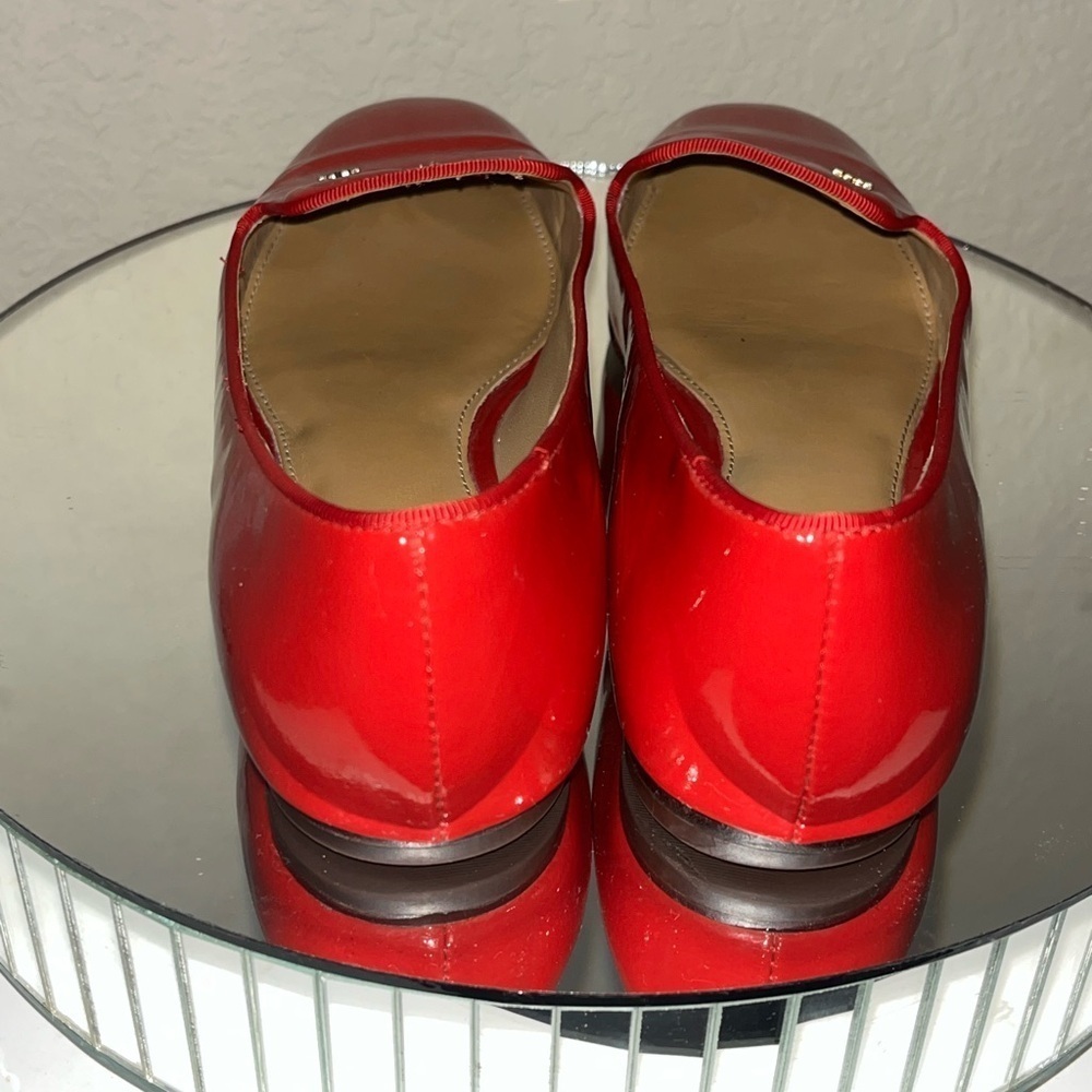 TORY BURCH Shoes Samantha Smoking Slipper Flat SZ8.5M-Liberty Red Patent Leather - Picture 11 of 12